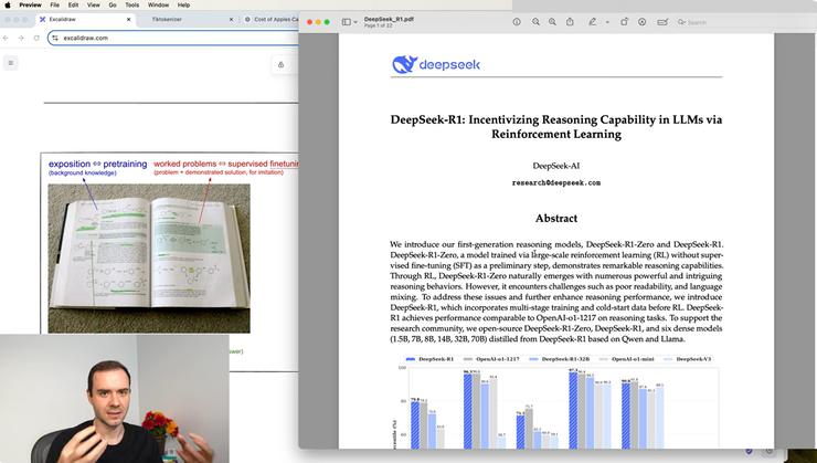 andrej karpathy 最新影片盛赞 deepseek：r1 正在发现人类思考的逻辑并进行复现